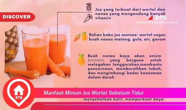 manfaat minum jus wortel sebelum tidur