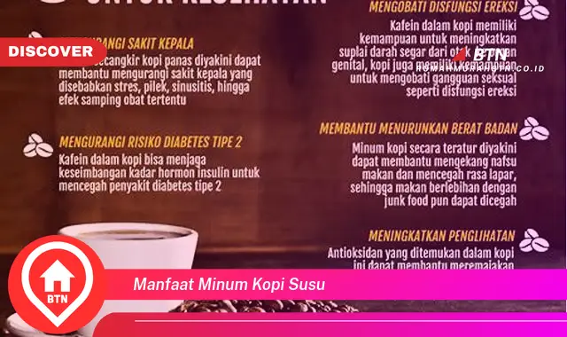 manfaat minum kopi susu