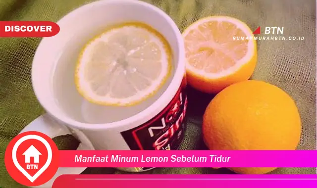 manfaat minum lemon sebelum tidur