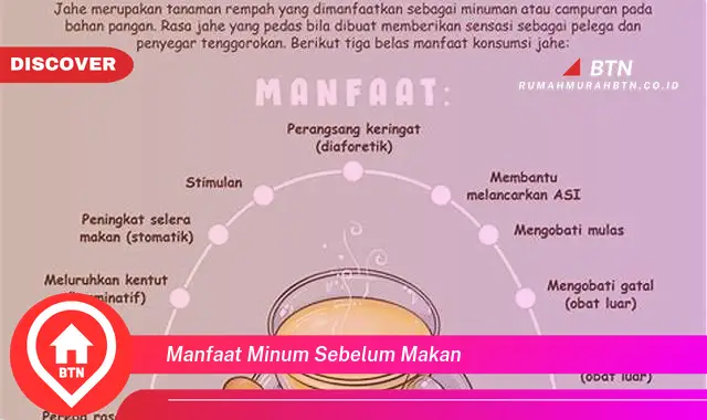 manfaat minum sebelum makan