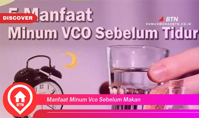 manfaat minum vco sebelum makan