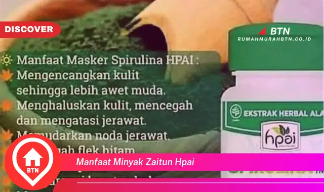 manfaat minyak zaitun hpai