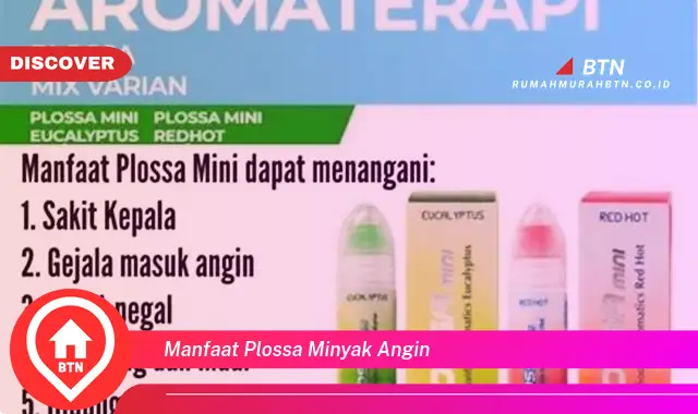 manfaat plossa minyak angin