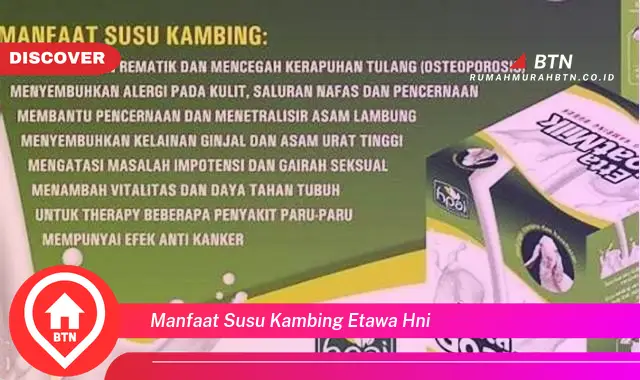 manfaat susu kambing etawa hni