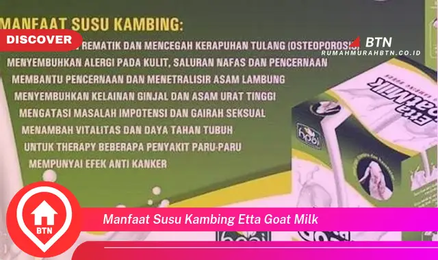 manfaat susu kambing etta goat milk