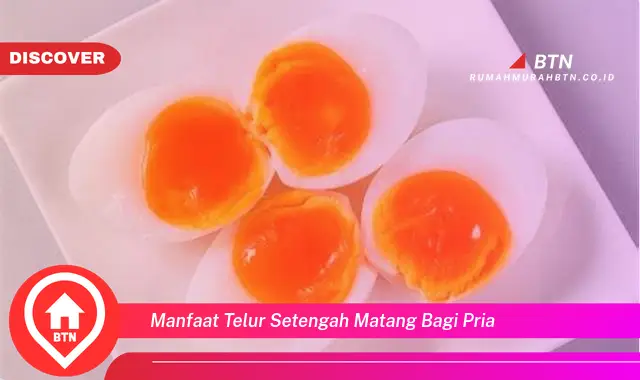 manfaat telur setengah matang bagi pria