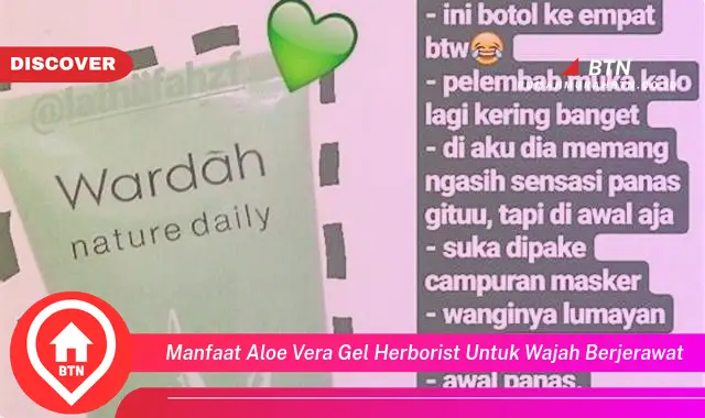 manfaat aloe vera gel herborist untuk wajah berjerawat