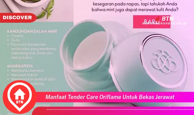 manfaat tender care oriflame untuk bekas jerawat