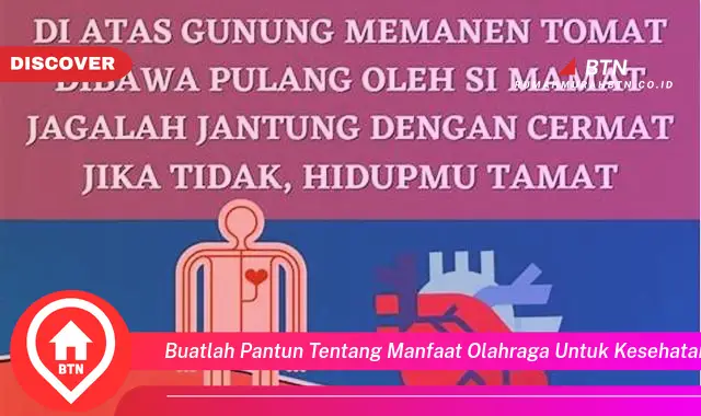 buatlah pantun tentang manfaat olahraga untuk kesehatan peredaran darah