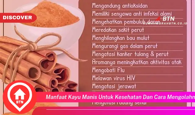 manfaat kayu manis untuk kesehatan dan cara mengolahnya