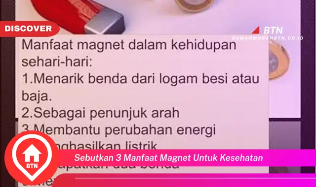 sebutkan 3 manfaat magnet untuk kesehatan