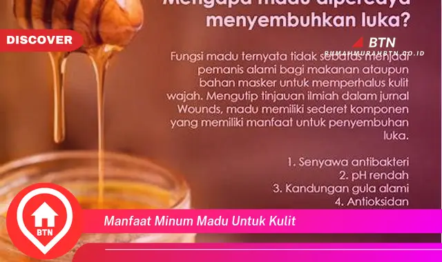 manfaat minum madu untuk kulit