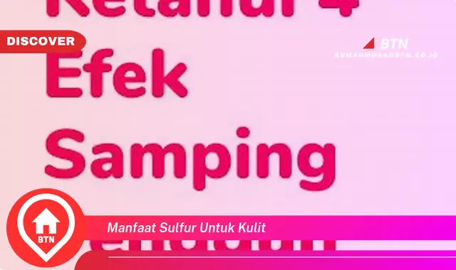 manfaat sulfur untuk kulit