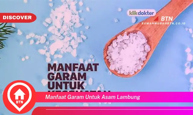 manfaat garam untuk asam lambung