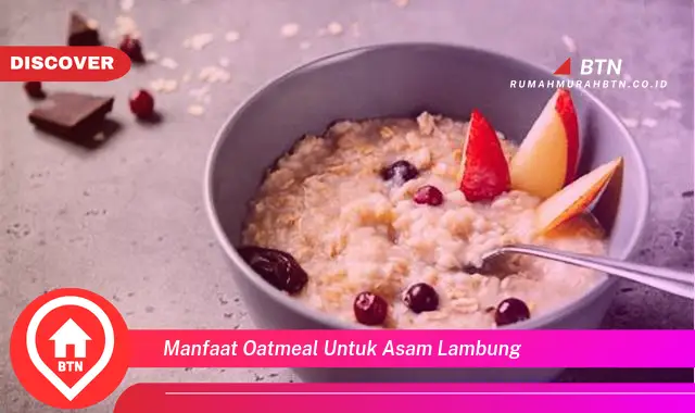 manfaat oatmeal untuk asam lambung