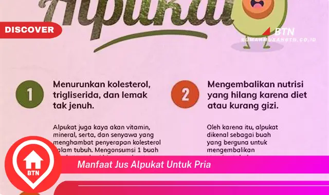 manfaat jus alpukat untuk pria