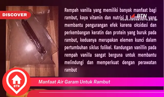 manfaat air garam untuk rambut